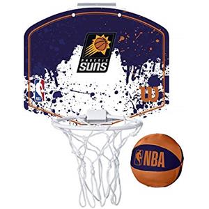 Wilson Minicanestro da Basket NBA TEAM MINI HOOP, Plastica, Bianco/Viola Scuro (Phoenix Suns)