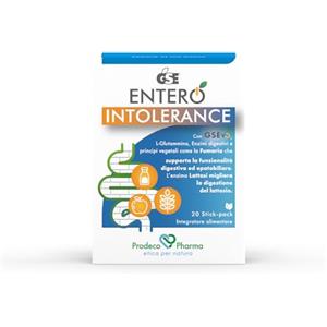 Prodeco Pharma GSE ENTERO INTOLERANCE 20 Stick-Pack - Integratore Alimentare con GSEvo, L-Glutammina, Enzimi Digestivi e Principi Vegatali