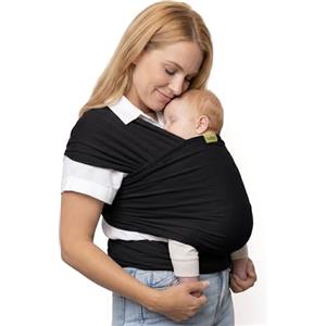 Boba Wrap - Black - Fascia Elastica Porta Bebè Neonato, Portabimbo Facile dalla nascita a 15kg