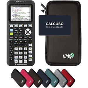 Texas Instruments TI-84 Plus CE-T Calcolatrice "Python Edition" con custodia protettiva di WYNGS nera, set base