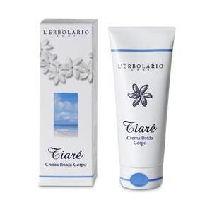 L'Erbolario Crema Fluida Corpo Tiaré 200 ml - Idratante con Burro di Karitè, Olio di Girasole e Latte di Cocco