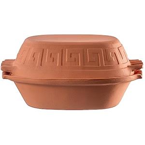 KADAX Teglia in ceramica con coperchio per microonde e forno, piroscafo in materiali naturali, pirofila per cucinare senza grassi, pentola per arrosto (ovale, 4L)