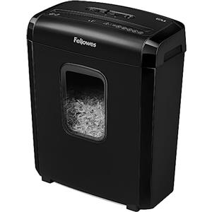 Fellowes Distruggidocumenti a Microframmento Powershred 6M, 6 fogli, per Casa e Ufficio, con Blocco di Sicurezza