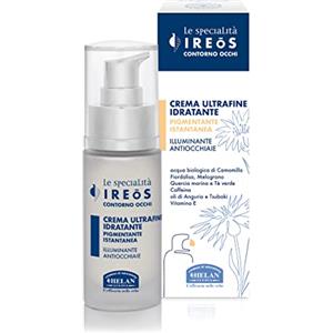 Helan, IREOS, Crema Contorno Occhi Illuminante e Idratante, Contorno Occhi Occhiaie Levigante con Caffeina e Vitamina E, Crema Idratante Siero Contorno Occhi per Skincare Effetto Fresco Antiage, 30 ml