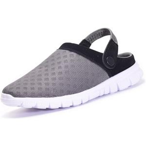 Gaatpot Zoccoli e Sabot per Uomo Donna,Pantofole da Casa Leggero Ciabatte all'aperto Antiscivolo,Grigio Scuro,EU41