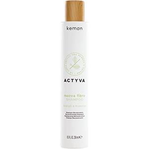 Kemon - Actyva Nuova Fibra Shampoo, Shampoo ad Azione Ristrutturante per Capelli Sfibrati o Danneggiati con Amaranto e Alga Rossa - 250 ml