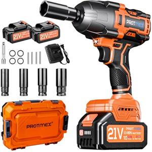 Protmex Avvitatore a Impulsi Senza Filo, 1200 Nm di Coppia Massima, Chiave a Percussione 1/2