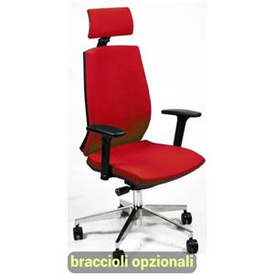 UNISIT Sedia operativa girevole Unisit Larissa LR1SB con poggiatesta - rivestimento ign