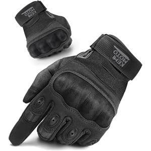KEMIMOTO Guanti Moto, Guanti Tattici con Nocche Dure Guanti Tattici Uomo Donna Guanti Touchscreen Sport per Moto Equitazione Tiro Arrampicata Combattimento