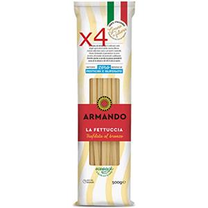ARMANDO X4 PASTA ARMANDO LA FETTUCCIA DI SEMOLA DI GRANO DURO ITALIANO - TRAFILATA AL BRONZO - ZERO RESIDUI DI PESTICIDI E GLIFOSATO (4 X 500gr)