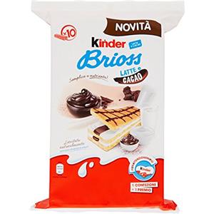 Kinder Ferrero Brioss Latte e Cacao - 4 confezioni da 10 pezzi da 29 g [40 pezzi, 1160 g]