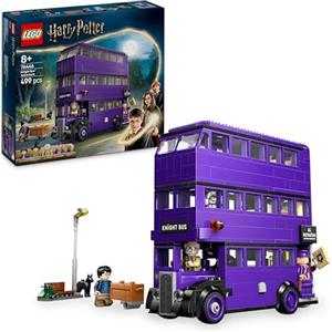 LEGO Harry Potter Avventura su Nottetempo - Autobus Giocattolo del Mondo Magico con 5 Minifigure da Collezione e Accessori come Bacchette Magiche - Regalo per Bambine e Bambini da 8 Anni - 76446