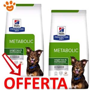 Hill's Prescription Diet Metabolic Agnello e Riso - Alimento Secco per Cani, Sacco da 10 kg