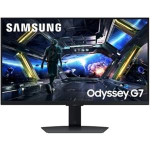 Samsung Monitor Gaming Odyssey G7 (S27DG702), Flat, 27'', 3840x2160 (UHD 4K), 16:9, HDR10+, 144Hz, 1ms (GtG), Compatibiltà G-Sync, HDMI, USB, DP, HAS, Pivot, Gaming Hub