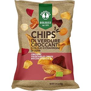 Probios Chips di Verdure Croccanti Bio - Confezione da 25 x 40g