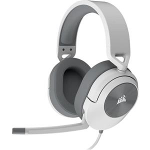 CORSAIR HS55 SURROUND Cuffie da Gioco Cablate Multipiattaforma Leggere - Dolby 7.1 Suono Surround - Compatibili con iCUE - PC, Mac, PS5, PS4, Xbox, Nintendo Switch, Mobile - Bianco