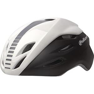 POLISPORT 8739800007 - Casco da bicicletta Light Pro per uomo e donna Taglia L regolabile (55-58 cm) con visiera rimovibile e certificazione CE a colori Nero Opaco/Bianco Lucido/Grigio
