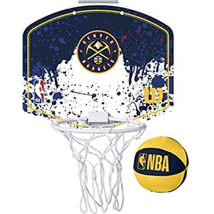 Wilson Minicanestro da Basket NBA TEAM MINI HOOP, Plastica, Bianco/Blu Scuro (Denver Nuggets)