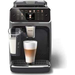 Versuni Philips Serie 5500 Macchina per Espresso Completamente Automatica - 20 Caffè Caldi e Con Ghiaccio, Sistema LatteGo Veloced da Pulire, 40% Più Silenziosa con SilentBrew, QuickStart, Grigio (EP5544/50)