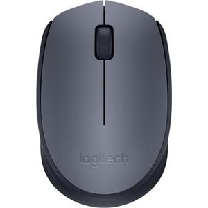 Logitech Mouse wireless M170, 2,4 GHz con ricevitore nano USB, tracciamento ottico, durata della batteria di 12 mesi, ambidestro, PC/Mac/Laptop, nero/grigio