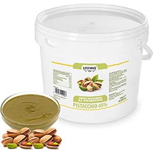 LUSCIOUX Crema Anidra Pistacchio 45% per Farcitura - Secchiello da 3 Kg