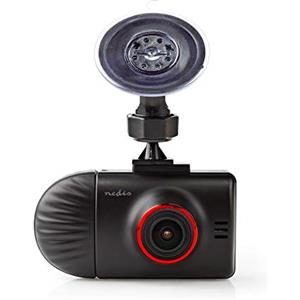 NEDIS Dash Cam Wide Quad HD, doppia fotocamera 1440p, angolo di visione 140, LCD da 2,4, adattatore per auto, nero/rosso