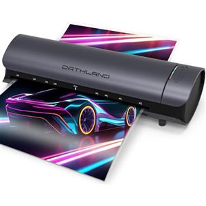 Orthland Plastificatrice A3 con 30 Foglio di Laminazione, 9 in 1 Plastificatore per A3 A4 A5 A6, Caldo e Freddo con Taglierina e Arrotondatore per Scuola Casa Ufficio Documenti, Riscaldamento Veloce