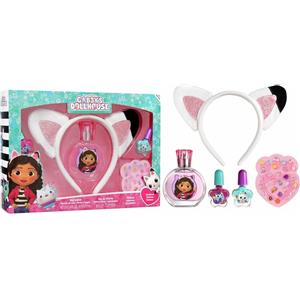 Air Val International Gabby's Dollhouse Set Regalo: Eau de Toilette 50 ml, Cerchietto con Orecchie da Gatto e Kit Manicure