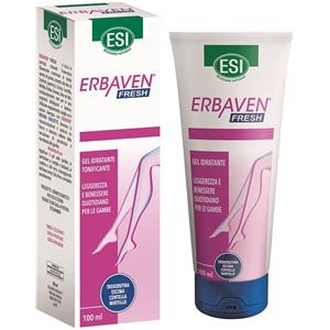 ESI Erbaven Fresh Gel Idratante e Tonificante per Gambe Stanche - 100 ml con Troxerutina, Escina, Centella e Aloe