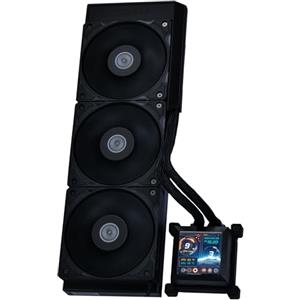 Lian Li HydroShift LCD 360S - Radiatore ad acqua AIO, 360 mm, 3 ventole ad alte prestazioni PWM da 120 mm, display LCD da 2,88, per Intel LGA 1700, attacco AMD AM4/AM5, nero