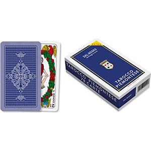 Dal Negro- Tarocco piemontese Mazzo Blu Carte, Colore, Small, 040021