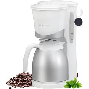 Clatronic KA 3327 Macchina per caffè lungo, da 8-10 tazze, 850 W, colore: Bianco