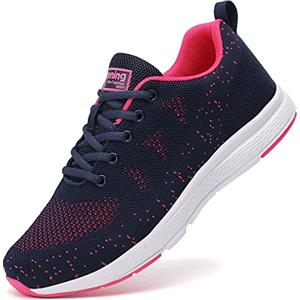 ZPAWDH Donna Scarpe da Ginnastica Sportive Sneakers Sport Running Basse Basket Outdoor Fitness(Blue Red 39EU)