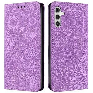 QIWEIQING Custodia per Samsung Galaxy A34 5G, Cover Samsung Galaxy A34 5G, Flip Custodia Portafoglio Libro Pelle PU con Porta Carte e Funzione Supporto per Samsung Galaxy A34 5G. Viola XCF