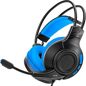 NITHO ATLAS Cuffie Gaming per PS4/PS5/Switch/Xbox One/Xbox Series XS/PC/Mobile, Cuffie Stereo con Microfono Pieghevole, Driver da 50 mm, Archetto Leggero - Blu