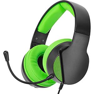 NITHO JANUS Cuffie Gaming per PC, PS4, PS5, Xbox One, Xbox Series X/S, Mobile, Tablet, Cuffie da Gioco Over-Ear con Microfono Rimovibile, Jack Audio 3.5 mm, Driver 40 mm, Multipiattaforma - Verde