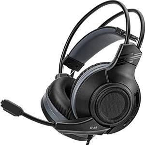 NITHO ATLAS Cuffie Gaming per PS4/PS5/Switch/Xbox One/Xbox Series XS/PC/Mobile, Cuffie Stereo con Microfono Pieghevole, Driver da 50 mm, Archetto Leggero - Nero, Adattatore per PC incluso