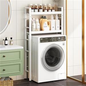 Nordivo Lavatrice Scaffale,Supporto Lavatrice Asciugatrice Scaffale Lavatrice,Scaffale Sopra Lavatrice,Mobili Lavanderia,Colonna Lavatrice Asciugatrice,Mobile Asciugatrice,Per Bagno, Lavanderia(White,59.8in/1
