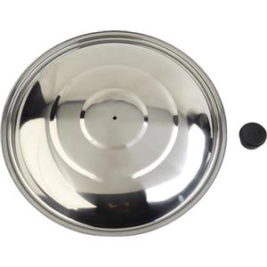ZiStarlilife Dimensioni del coperchio: 32 cm, 34 cm, 36 cm, 38 cm, 40 cm, in acciaio inox, per padelle piatte, padelle, wok (36 cm)