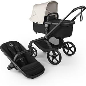 Bugaboo Fox 5 Renew, Passeggino Multi-Terreno 2 in 1 per Bambini, Chiusura Facile, Navicella Spaziosa, Seduta da Bambino Estensibile, Telaio Grafite e Cappottina Misty White