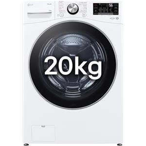 LG AI DD F0P3020TSWC Lavatrice 20kg, a Carica Frontale, Capacità XL Serie P3, Classe B, 1000 Giri, TurboWash 360, Vapore, Wi-Fi, Motore Inverter Direct Drive, Libera installazione, Bianco