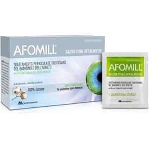 Montefarmaco Afomill Salviettine Oftalmiche - 14 Pezzi, Dispositivo Medico per Trattamento Perioculare