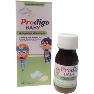 Bi3 Pharma Prodigo Baby - Integratore alimentare 30 ml con DHA, vitamina D3, luteina e zinco