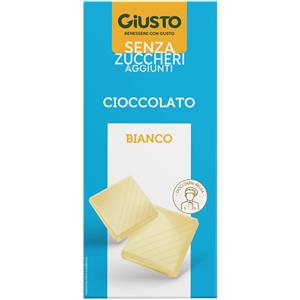 FARMAFOOD Srl Cioccolato Bianco Senza Zuccheri Aggiunti 85g - Fonte di Fibre, Senza Conservanti e Grassi Idrogenati