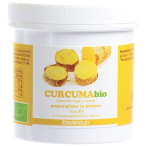 ERBAVOGLIO Curcuma Polvere Bio 150g - Spezia Naturale Non Ionizzata e Senza OGM
