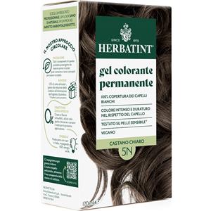 Antica Erboristeria Herbatint Gel Colorante Permanente 5N Castano Chiaro 170 ml - Senza Ammoniaca, 100% Copertura Capelli Bianchi, per Pelli Sensibili