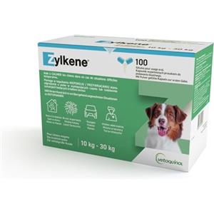 Vetoquinol Zylkene Capsule 225 mg - Integratore Calmante Naturale per Cani da 10 a 30 kg - 100 Capsule
