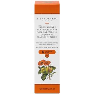 L'erbolario SB Srl Olio Solare Elasticizzante Calendula/Jojoba/Mallo Di Noce Spf6 100 Ml ml