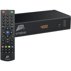 STRONG - Decoder Satellitare SRT 7807TIVU - Tivùsat HD con Scheda Tivùsat Inclusa, Funzioni Smart e Abilitato per DAZN - Tanta TV in HD - Facile da Usare - Nero
