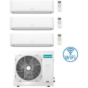 Hisense Climatizzatore Condizionatore Hisense New Comfort con WiFi R32 Trial Split Inverter 9000 + 9000 + 9000 BTU con U.E. 3AMW62U4RJC Classe A++/A+